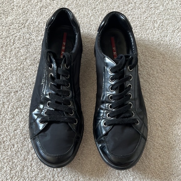 Prada Sneakers in Nylon with Leather Trim - Picture 5 of 9